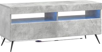 vidaXL Mueble De Tv Led Gris Hormig&oacute;n Madera De Ingenier&iacute;a Vidaxl