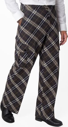 Burberry Check Wool Tailored Trousers, Brand Size 44 ( Waist Size 29.5 )