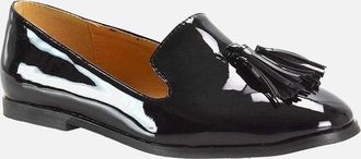 XY London Womens XY London Womens/Ladies Betsy Tassel Pointed Flat Loafers - Black - Size: 4