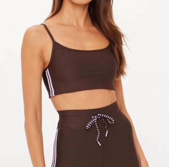 The Upside Oxford Hutton Scoop Bra In Brown