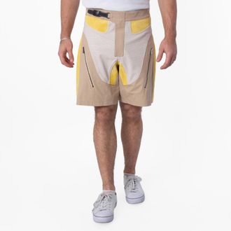 Bally Patched Panelled Buckle Cotton Shorts, Brand Size 50 (Waist Size 34)