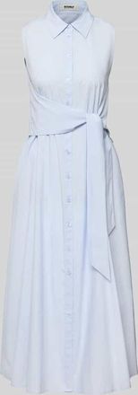 Ecoalf Hemdblusenkleid mit Bindeg&uuml;rtel Modell CHIARA in Hellblau, Gr&ouml;&szlig;e 34