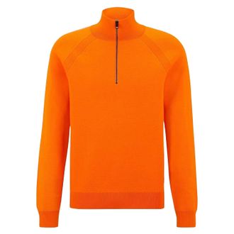 HUGO BOSS Fijn gebreide sweater voor volwassenen (Helder oranje)