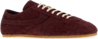 Dries Van Noten Suede Low-Top Sneaker - Burgundy