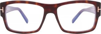 Tom Ford Blue Light Block Rectangular Mens Eyeglasses FT5941-B 052 55