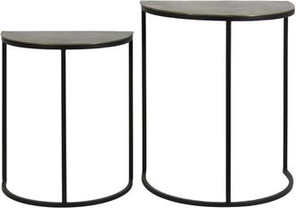 Light & Living Light&living - Juego De Mesas Auxiliares De 2 Peto En Bronce