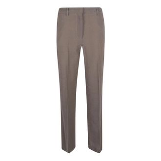 Golden Goose Straight Trousers, female, Gray, Size: L High-waisted Flared Trousers