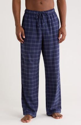 Nordstrom Rack Plaid Flannel Pajama Pants in Navy Jade Plaid at Nordstrom Rack, Size X-Large