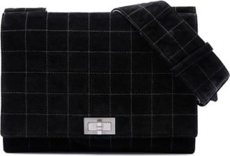 Chanel Borsa a tracolla in camoscio trapuntato Pre-owned - - Pre-owned - Donna - Nero - ONE SIZE