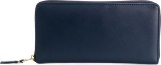 Comme Des Gar&ccedil;ons Navy Leather Line Portemonnee - Dames - Portefeuilles - Blauw - ONE Size - Leer - Accessoires