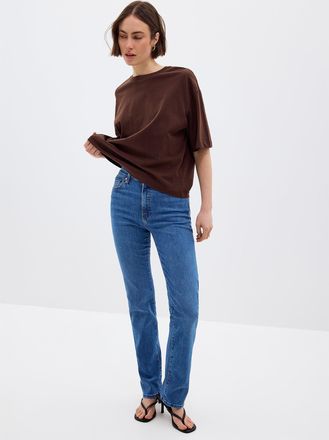 Mavi Womens Kendra medium-indigo jean Fit: Straight leg, mid rise