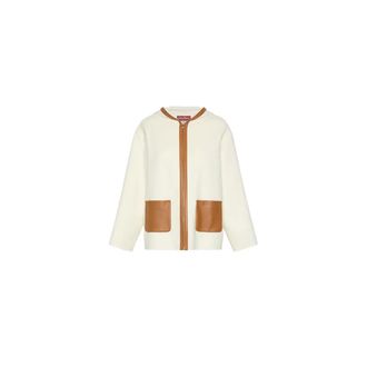 Max Mara Comica Short Coat - female - Max Mara Studio - Light Jackets - White - XS - Jackets