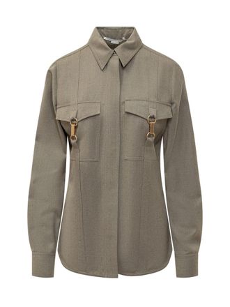 Stella McCartney Green Regular Solid Shirt