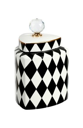 Mark Roberts 9 Harlequin Jar with Lid, Small in Black at Nordstrom