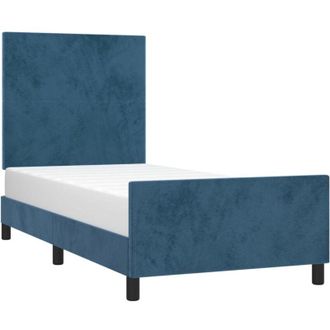 vidaXL Estructura De Cama Sin Colch&oacute;n Terciopelo Azul Oscuro 80x200 Cm Vidaxl
