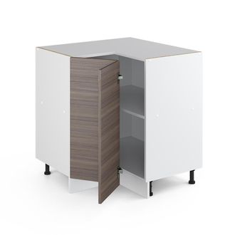 Vicco Armario De Esquina R-line, Gris, 75.6 Cm, Et Roble