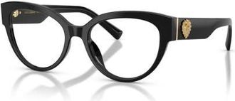 Dolce & Gabbana 52mm Cat Eye optical glasses in Black at Nordstrom