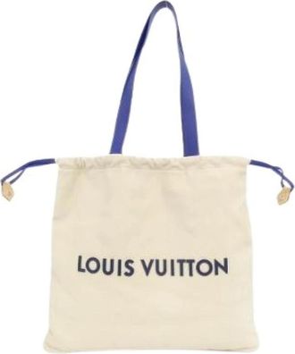 Louis Vuitton Pre-owned Nubuck Tote Bag - Dames - Vintage Tas - Beige - ONE Size - Leer - Vintage