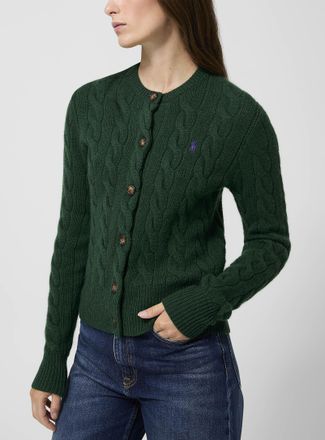 Polo Ralph Lauren Polo Shirt Ralph Lauren - Womens Wool and cashmere cable-knit cardigan