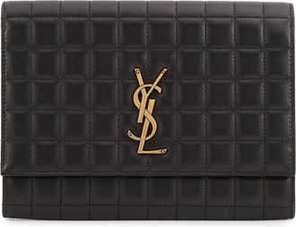 Saint Laurent Black Leather Clutch Bag (Pre-Owned)