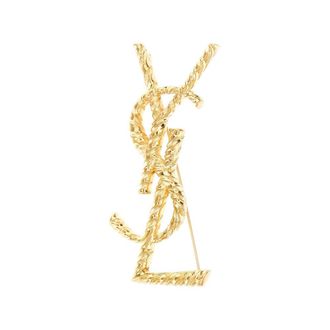 Saint Laurent Cassandre striped brooch Woman One Size