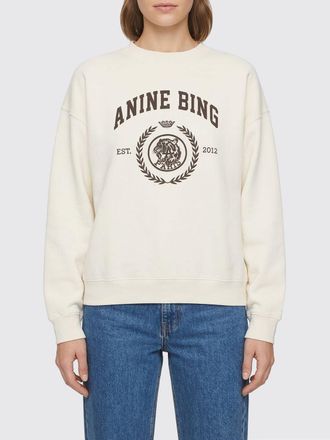 Anine Bing Felpa a girocollo in cotone con logo Anine Bing