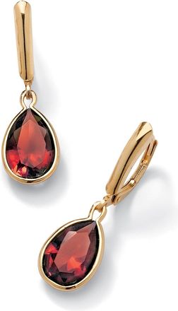 Palm Beach Jewelry Birthstone Earrings 14k Gold-plated Sterling Silver