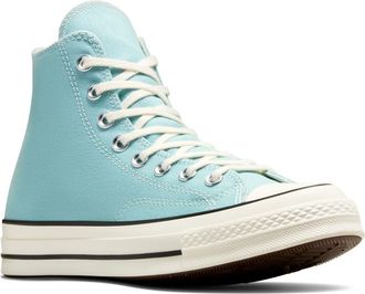 Converse Gender Inclusive Chuck 70 High Top Sneaker in Vernal Pool/Egret/Black at Nordstrom, Size 5 Womens