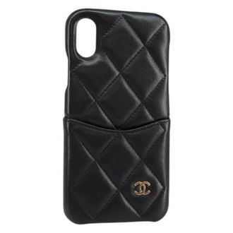 Chanel Pre-owned Accessories, female, Black, Size: ONE SIZE Pre-owned iPhone Case
