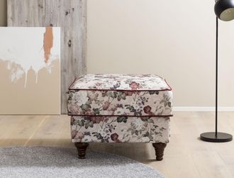 HOME AFFAIRE Hocker »LUCIENNE« mit gedrechselten Füssen aus Holz