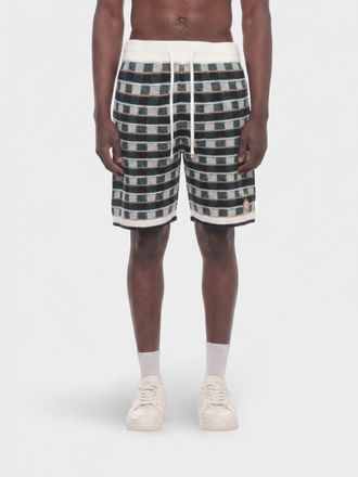 Casablanca Shorts check in cotone con coulisse in vita