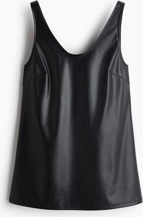 H&M Coated Vest Top in Black at Nordstrom, Size X-Small