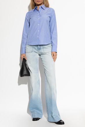 Rag & Bone Striped Pattern Shirt, Womens, Blue