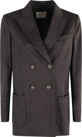 Circolo 1901 Double-Breasted Wool-Blend Jacket