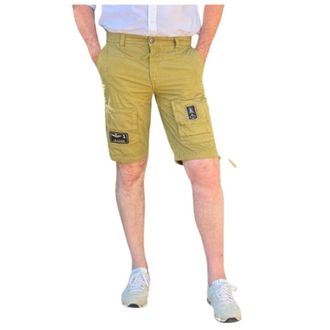 Aeronautica Aeronautica Militare, Casual Shorts, male, Green, Size: 2XL Shorts