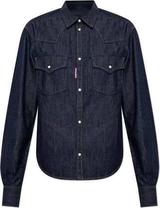Dsquared2 Denim Shirt - Dames - Spijkeroverhemden - Blauw - XS - Denim - Overhemden