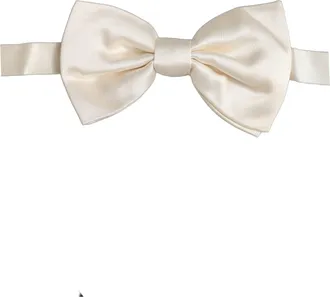 Dolce & Gabbana Silk Adjustable Bow Tie - White