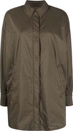 Herno press-stud shirt jacket - women - Polyurethane/Polyamide/Polyamide/Polyurethane/Polyester - 40 - Green