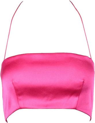 Nineminutes Fuchsia Halter Polyester Blouse