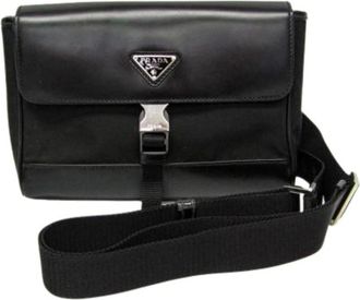Prada Pre-owned Cross Body Bags, female, Black, Size: ONE SIZE Pre-owned Re-Nylon 2Vd044 Shoulder Bag