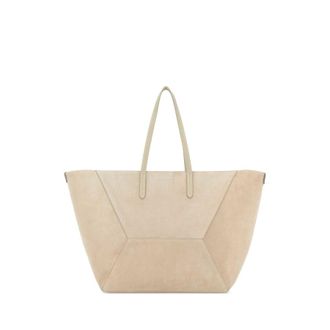 Brunello Cucinelli Sand Suede Shopping Bag