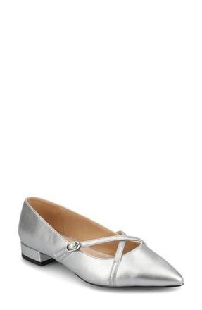 Journee Collection Camby Pointed Toe Flat in Silver at Nordstrom Rack, Size 8.5