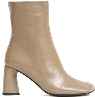 Halmanera Glaze Ankle Boot - Dames - Laarzen met Hak - Beige - 39 EU - Leer - Schoenen