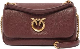 Pinko Click Soft Horizontal - Dames - Schoudertassen - Rood - ONE Size - Leer - Tassen