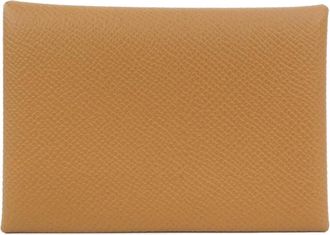 Herm&egrave;s Gold Epsom Leather Coin Purse/Coin Case (Pre-Owned)