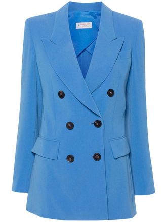 Alberto Biani double-breasted crepe blazer - Blue