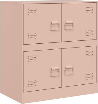 Berkfield Home Sideboard Pink 67x39x73 cm Steel | Size: 67 x 39 x 73 cm