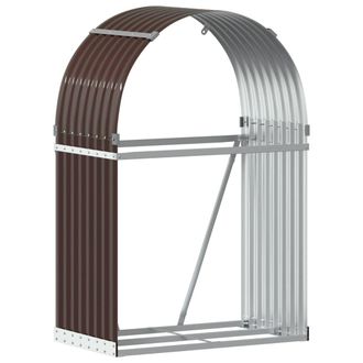 vidaXL Le&ntilde;ero De Acero Galvanizado Marr&oacute;n 80x45x120 Cm Vidaxl