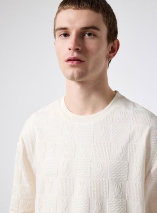 Psycho Bunny Mens Dustin check jacquard T-shirt