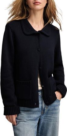 Lucky Brand Cotton Cardigan in Cadet Navy at Nordstrom, Size Small